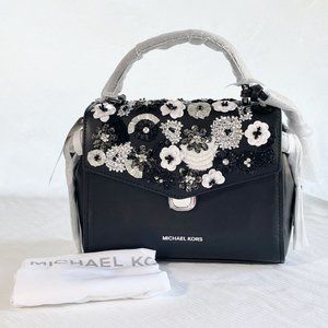 NWT Michael Kors Leather Bristol Embellish Floral